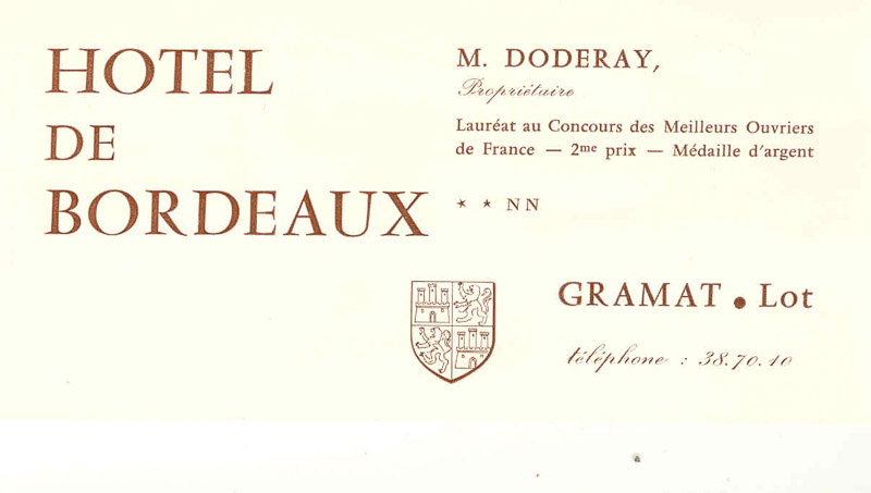 1960 hotel Bordeaux en Gramat 3615