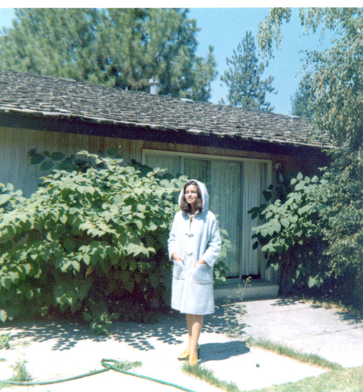 1968 Pierrette hooded coat knit by her mother